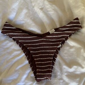 A&F striped brown bikini bottoms NWOT